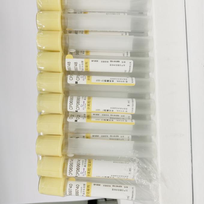 High Stability Gel And Clot Activator Tube Yellow Cap Vacutainer