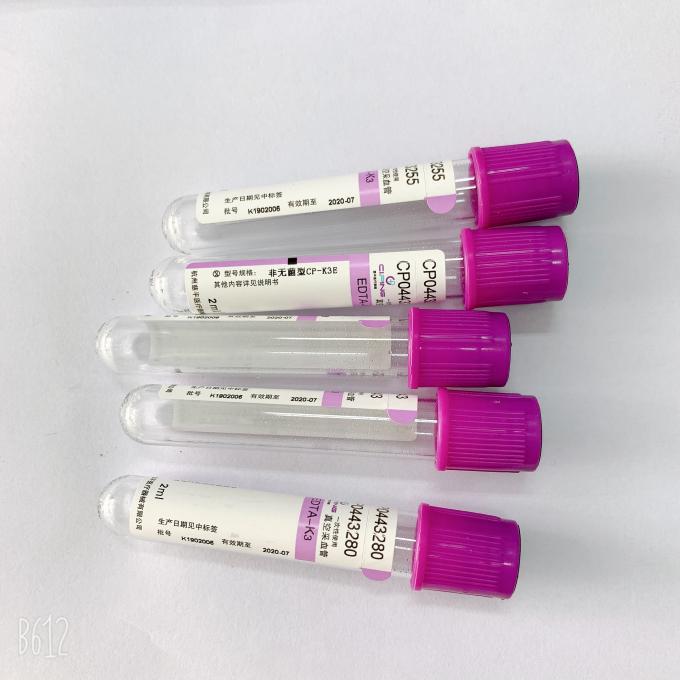 Disposable EDTA Tube For Blood Cell Analysis Excellent Performance Additive