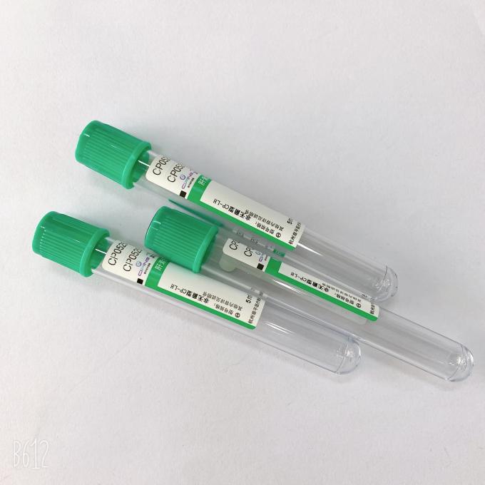 Vacuum Blood Collecting Tube 4ml 5ml Plasma Test Green Top vacuum blood