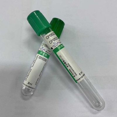 Green Cap Heparin Tube Vacuum Blood Collection 1ml - 10ml