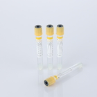 Medical Gel And Clot Activator Vacuum Blood Collection Tube Yellow Glass / PET Tube