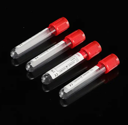 Medical Supplies 13*75mm 4ml Red Blood Collection Tube With Yellow Cap Color And Clot Activator