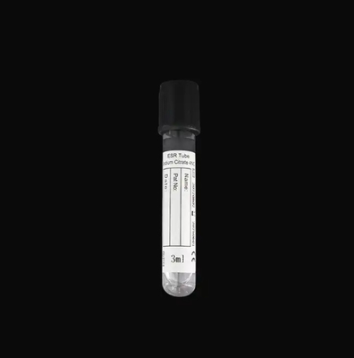 Medical Consumables Glass And Pet Black ESR Vacuum Blood Collection Tube
