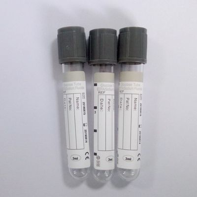 Gray sodium fluoride (EDTA/heparin sodium) 13*75mm2,3,4ml vacuum blood collection tube for the determination of blood glucose value