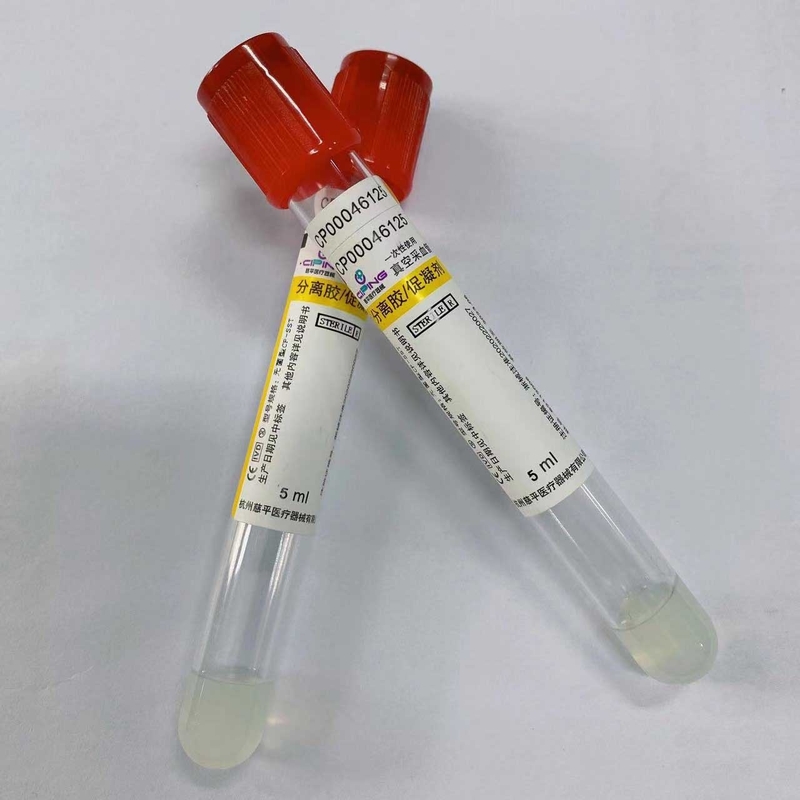 5ml Clot Activator Tube Orange Red Cap Serum Collecting Test