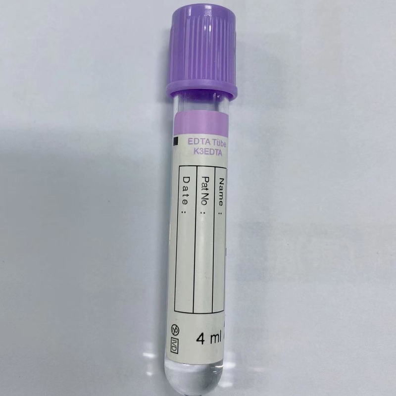 Vacuum Blood Collection Tube Purple Cap EDTA K2 K3 Whole Blood Collecting