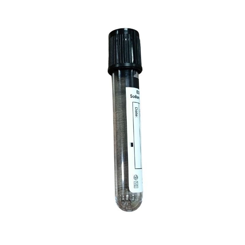 Black Top 3.8% Sodium Citrate Blood Tube ESR Hospital Laboratory Research Blood Test Collection