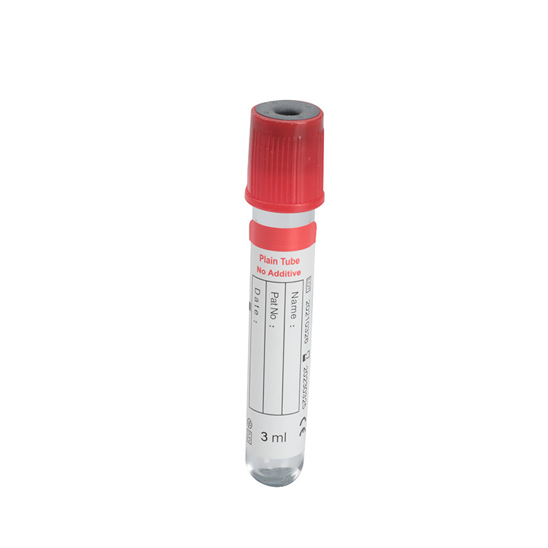 Red Top No Additive Plain Vacuum Serum Blood Collection Tube Disposable Hospital Medical Test