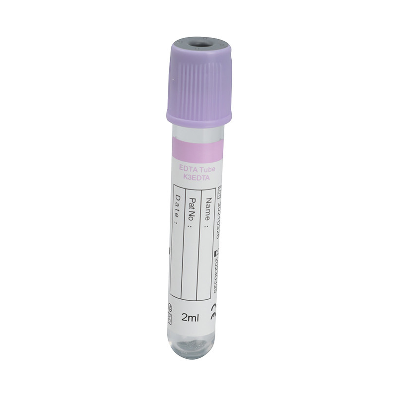 Medical Purple Vacuum / Non Vacuum K3 EDTA Blood Collection Tube For Single Use