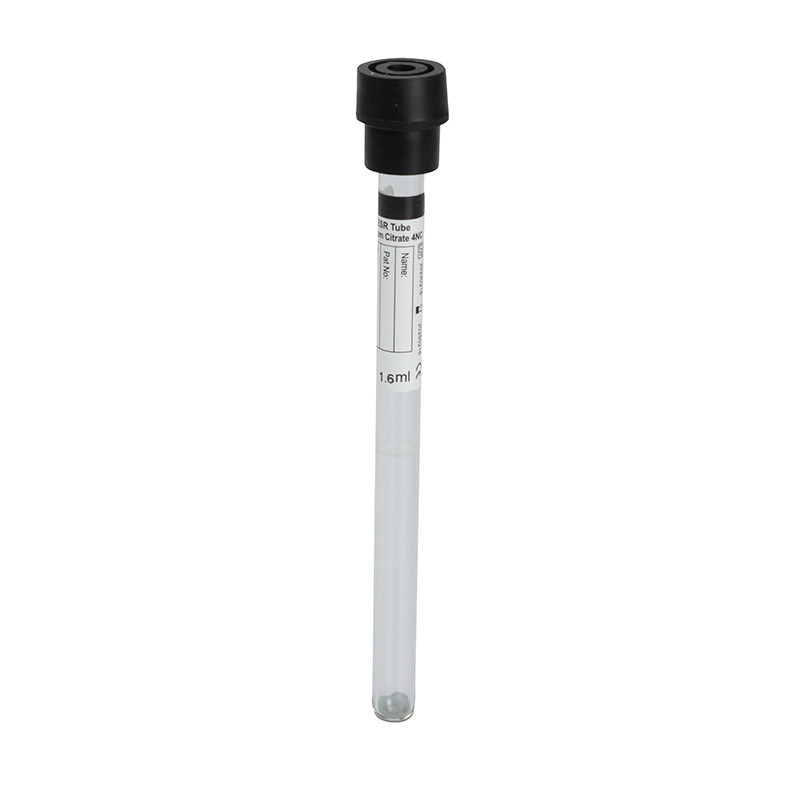 Black Top ESR Blood Collection Vacuum Tubes With Additive Of Sodium Citrate