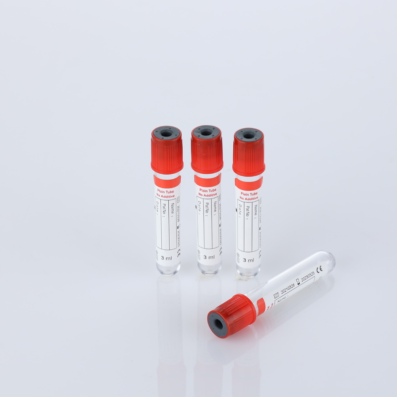 Medical Consumables No Additive Tube 1 - 10ml Vacuum Blood Collection Plain Tube