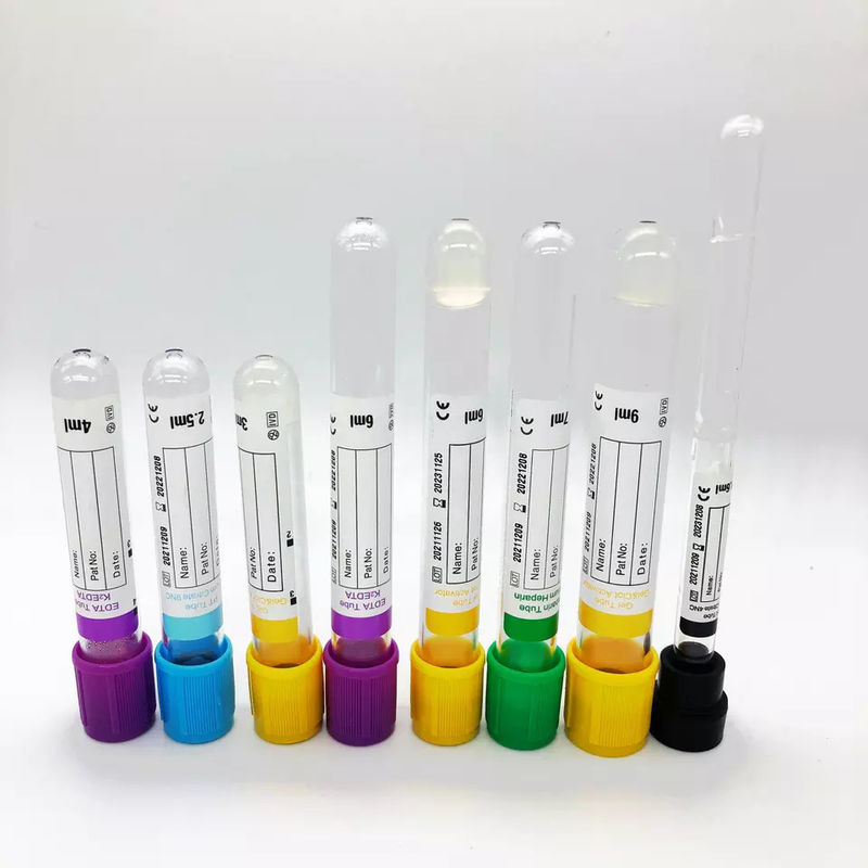 1-10ml PET and glass disposable vacuum blood collection tubes, custom labels available