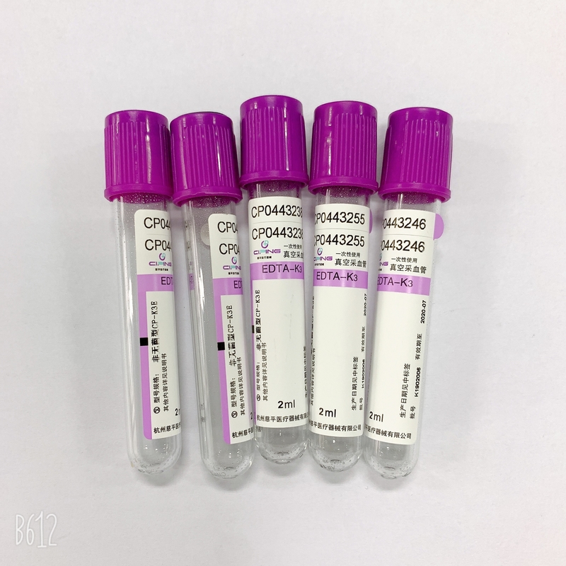 Blood Cell Analysis K3 EDTA Blood Collection Tubes Disodium EDTA Salt 2ml 5ml