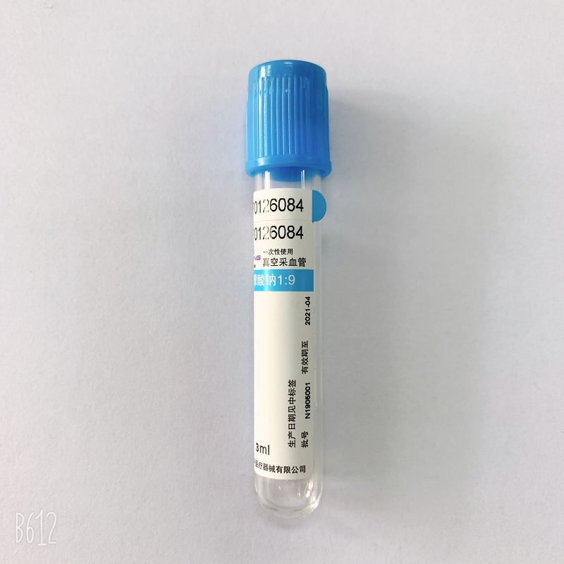 Blue Cap Plasma Blood Sample Collection Tubes Non Toxic  Pyrogen Free