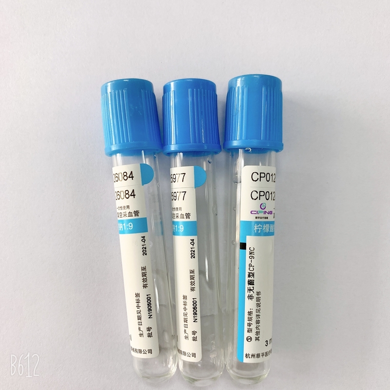 Professional Sodium Citrate Blood Tube Laboratory Coagulation Test Use