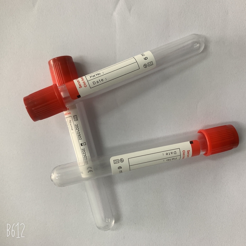 Vacuum Blood Collection 6.0ml Serum Tube With Clot Activator