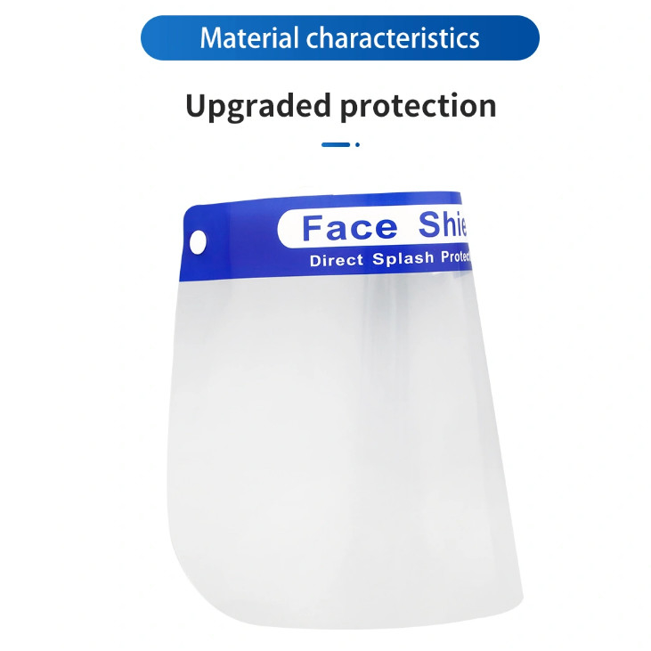 Plastic Clear Pet Anti Splash Protective Face Shield For Medical Use