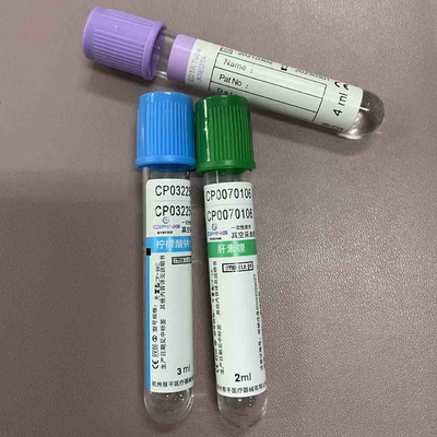 Sodium Lithium Heparin Tube Disposable Green Cap 1ml - 10ml