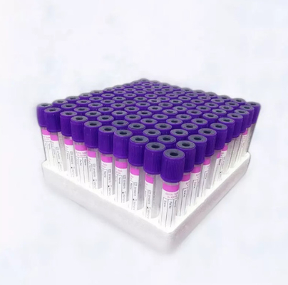 Medical Consumables Glass EDTA Tube PET Lavender K2 K3 Disposable Vacuum Blood Collection