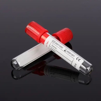 Medical Hospital Serum 1-10ml Glass PET Blood Test Red Vacuum Blood Collection Plain Tube Without Additive