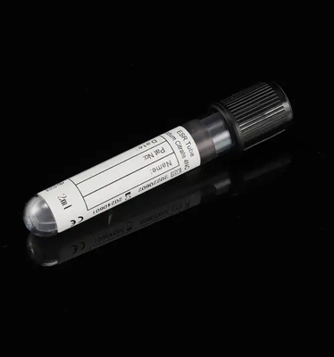 Disposable Black Hat Sodium Citrate Blood Vaccum Black Esr Tests Collection Tube
