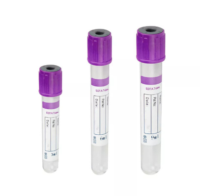 EDTA K2 K3 Vacuum Blood Collection Tube PET Plastic EDTA Tube For Laboratory