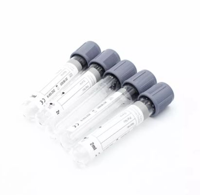 Grey cap cover made of PET or glass material, sodium fluoride + EDTA/sodium heparin/potassium oxalate single-use vacuum blood collection tube, for clinical blood glucose testing
